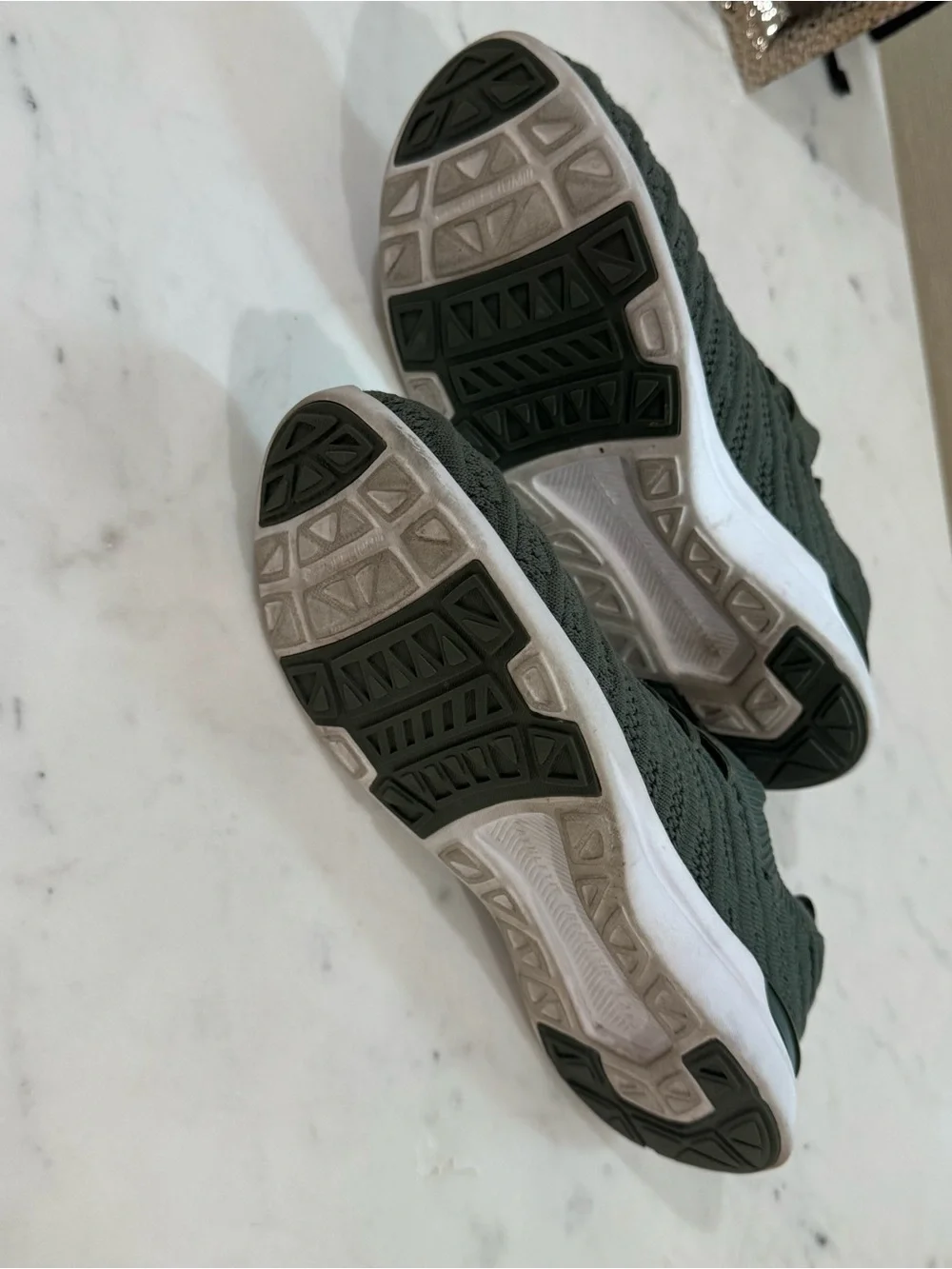 APL women’s TechLoom Knit Sneakers in Olive green